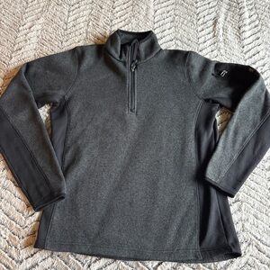 Men’s Avalanche Charcoal Gray Quarter-Zip Pullover Fleece- size medium